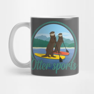 Otter sports emblem pun Mug